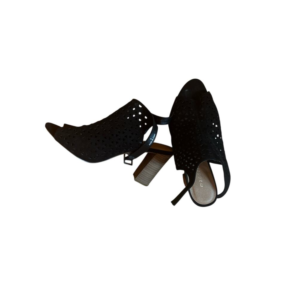 Madden Girl Black Cutout Beverrly Heeled Open Toes Heels-9